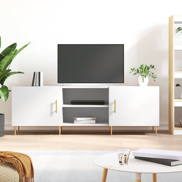 vidaXL TV skrinka biela 150x30x50 cm kompozitné drevo