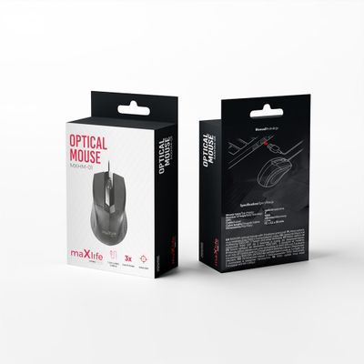 Maxlife Home Office MXHM-01 optická myš 1000 DPI OEM0002317 čierna