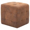 vidaXL Taburetky 2 ks hnedé 30x30x30 cm umelá semišová koža