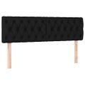 vidaXL Posteľný rám boxspring s matracom čierny 160x200 cm látka
