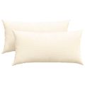 vidaXL Vankúše na pohovku 2 pcs Krémová 80 x 40 cm Kordúrová tkanina