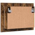 vidaXL LED zrkadlová skrinka dymový dub 60x12x45 cm spracované drevo