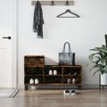 vidaXL Botník dymový dub 102x36x60 cm spracované drevo