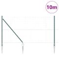 vidaXL Európsky plot s hrotmi 10 x 1,2 m PVC potiahnutá oceľ Zelená