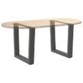 vidaXL Nohy konferenčného stolíka v tvare V, 2 ks, antracitové, 60 x (42-43,3) cm, oceľ