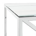 vidaXL Konferenčný stolík 110x45x45 cm nehrdzavejúca oceľ a sklo