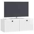 vidaXL Nástenná TV skrinka Biela s vysokým leskom 78,5 x 31 x 30 cm
