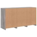 vidaXL Komoda s LED svetlami sivá sonoma 123x37x67 cm