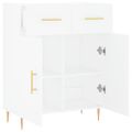 vidaXL Komoda biela 69,5x34x90 cm kompozitné drevo