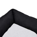vidaXL Pelech pre psa čierny a biely 85,5x70x23 cm ľanový vzhľad flís
