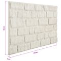 vidaXL Nástenné panely 10 ks 100 x 50 cm Biela EPS pena