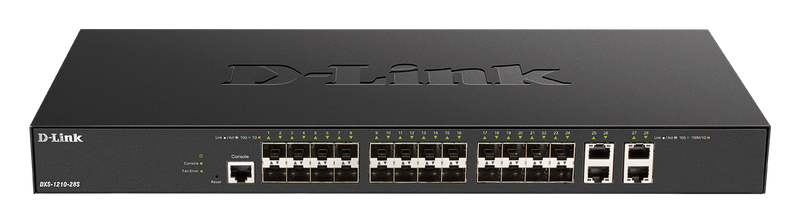 D-Link DXS-1210-28S 24 x 10 G SFP+ portov + 4 x 10 G Base-T portov Smart Managed Switch