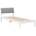 vidaXL Rám postele Biela a svetlosivá 80 x 200 cm Borovicový masív