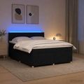 vidaXL Posteľ boxspring s matracom Čierna 180 x 200 cm Látka