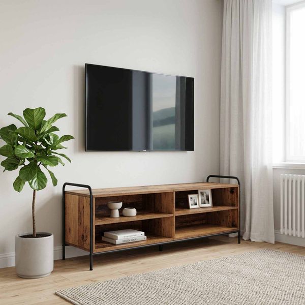 vidaXL TV skrinka 140 x 39,5 x 50 cm Staré drevo Kompozitné drevo