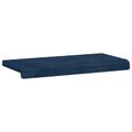 vidaXL Vankúš na lavičku Pl plush kord Námornícka modrá Hĺbka 35 cm