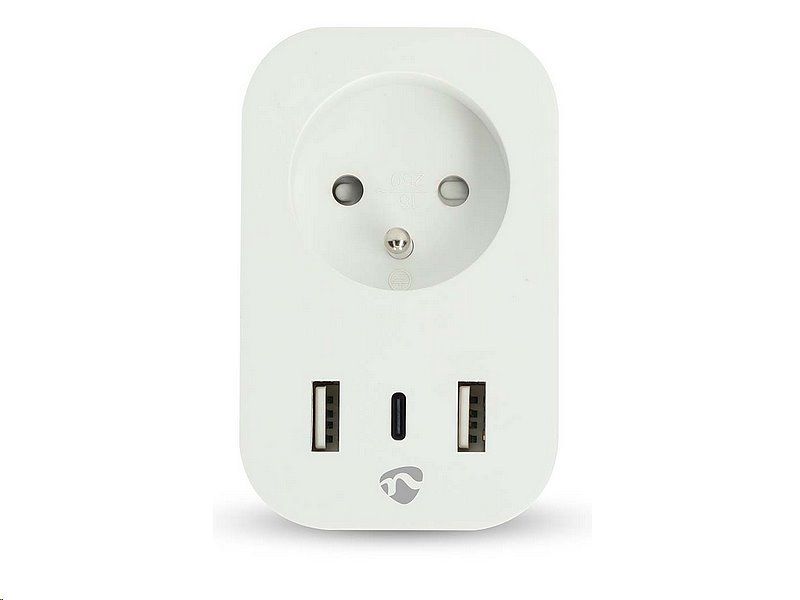 SmartLife chytrá zásuvka NEDIS WIFIP151EWT /Wi-Fi/meranie spotreby/16A/3680W/biela
