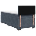 vidaXL Posteľ boxspring s matracom Tmavosivá 80 x 200 cm Zamat