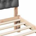 vidaXL Rám postele s čalúneným čelom s čelnou doskou Hnedá 75 x 190 cm