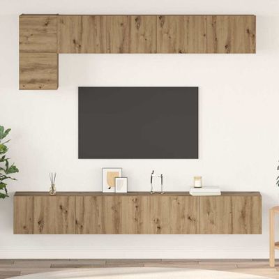 vidaXL Zostava TV skriniek 5 pcs Remeselný dub Kompozitné drevo