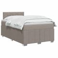 vidaXL Posteľ boxspring s matracom Sivohnedá 120 x 190 cm Látka
