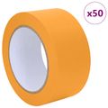 vidaXL Pásky na maliarske maskovanie 50 ks Žltá 50 mm x 50 m Papier