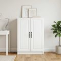 vidaXL Servírovacia skriňa Biela 66 x 34,5 x 87 cm Kompozitné drevo