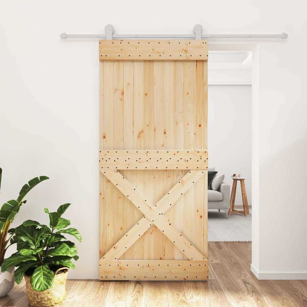 vidaXL Posuvné dvere Prírodná a biela 95 x 210 cm