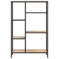 vidaXL Knižnica 80x30x120 cm oceľ a sprac. drevo