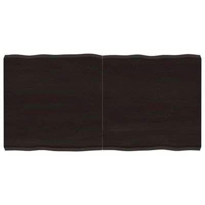 vidaXL Stolová doska tmavohnedá 120x60x(2-6)cm ošetrený masív hrany