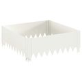 vidaXL Obrubník trávnika 60 x 60 x 20 cm Oceľ Biela