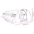 vidaXL Fóliovník s oceľovým rámom zelený 30 m² 10x3x2 m