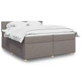vidaXL Boxspring posteľ s matracom sivohnedý 200x200 cm látka