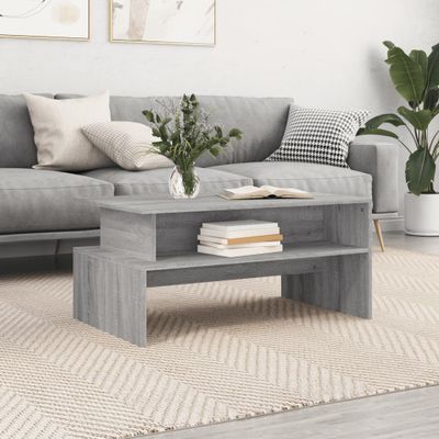 vidaXL Konferenčný stolík sivý dub sonoma 90x55x42,5 kompozitné drevo