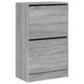 vidaXL Botník sivý sonoma 60x34x96,5 cm kompozitné drevo