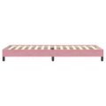 vidaXL Posteľný rám boxsping bez matracom ružový 80x220 cm zamat