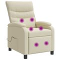 vidaXL Masážne relaxačné kreslo Krémová Umelá koža