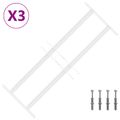 vidaXL Bezpečnostná mreža na okná s 2 priečkami 3 ks 43-74 cm
