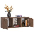 vidaXL TV skrinka, tmavý dub 88,5x27,5x30,5 cm, kompozitné drevo