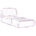 vidaXL Rám postele bez matraca Hvar tmavohnedá 90x200 cm látka