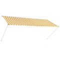 vidaXL Zaťahovacia markíza 300x150 cm žlto-biela