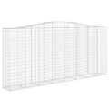 vidaXL Oblúkové gabiónové koše 6ks 400x50x180/200cm pozinkované železo
