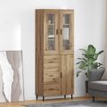 vidaXL Highboard 2 ks Remeselný dub 69,5 x 34 x 180 cm