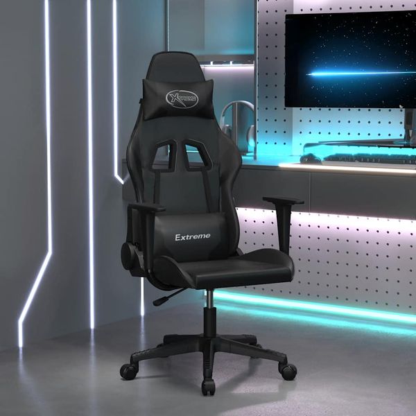 vidaXL Herná stolička čierna umelá koža