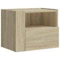 vidaXL Nástenný nočný stolík dub sonoma 45x30x35 cm