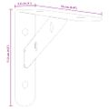 vidaXL Držiaky políc 4 ks 15x2,5x11,5 cm strieborná nerezová oceľ