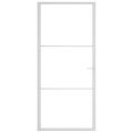 vidaXL Vnútorné dvere 93x201,5 cm biele ESG sklo a hliník