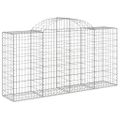 vidaXL Oblúkové gabiónové koše 15 ks 200x50x100/120cm pozinkov. železo