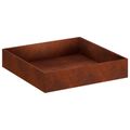 vidaXL Záhradný kvetináč 2 ks Hrdzavý 100 x 100 x 20 cm
