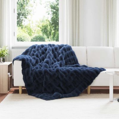 vidaXL Protisklzová deka z umelého králičieho kožúška Olite 4 pcs